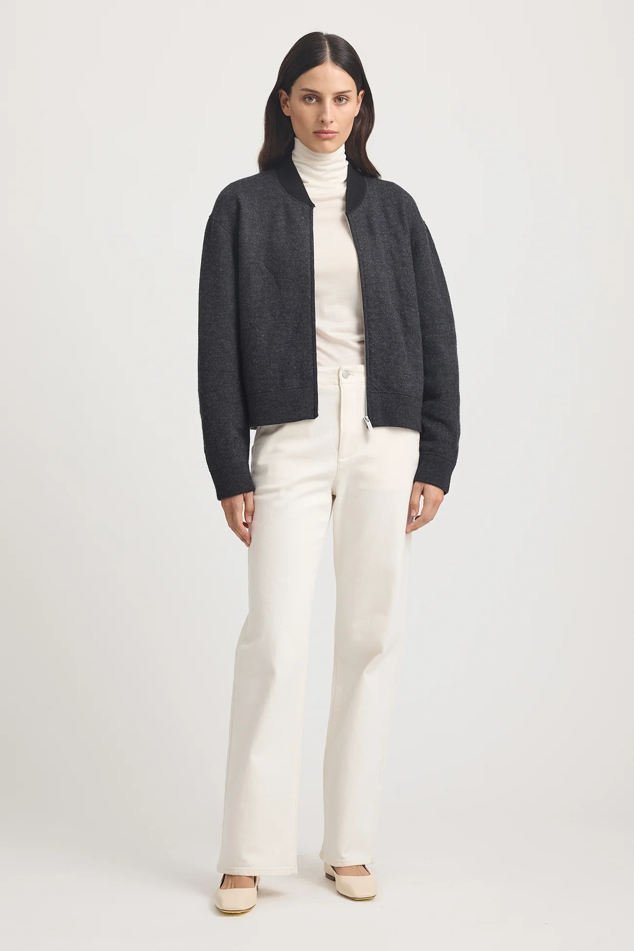 Toorallie Wool Bomber - Charcoal