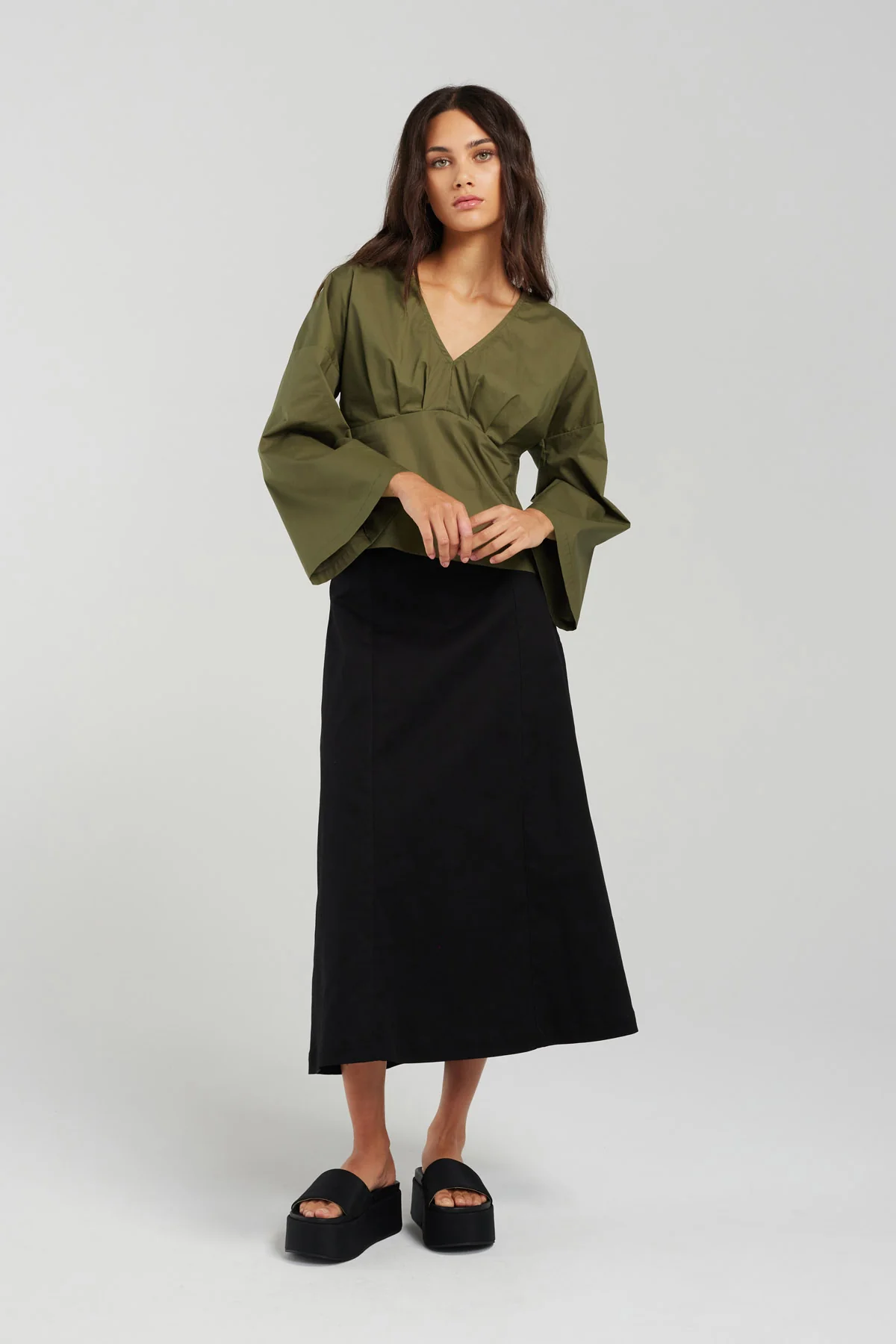 Nyne Hazel Top - Khaki