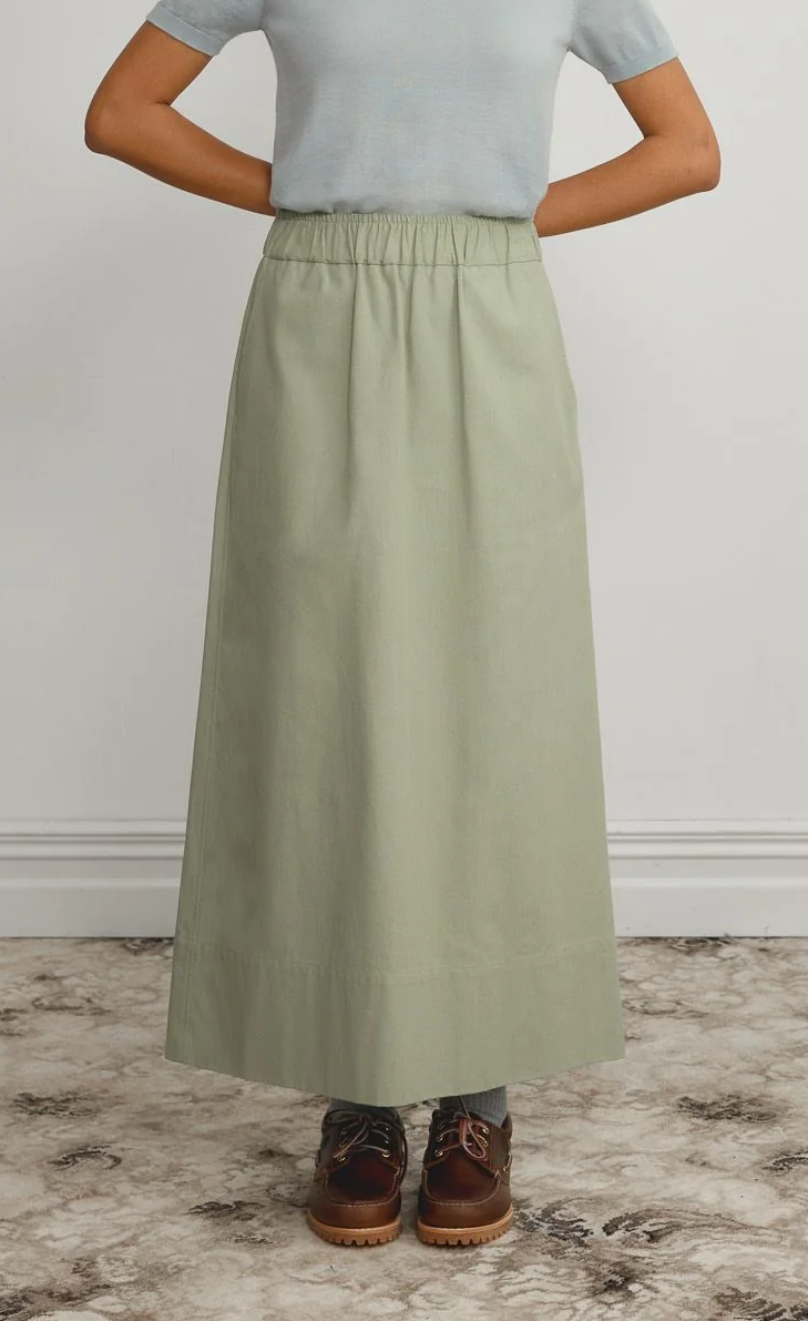 Standard Issue Cotton Broadcloth Skirt - Laurel