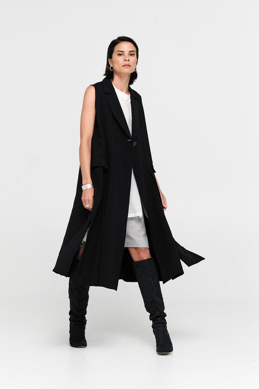 Taylor Column Vest - Black