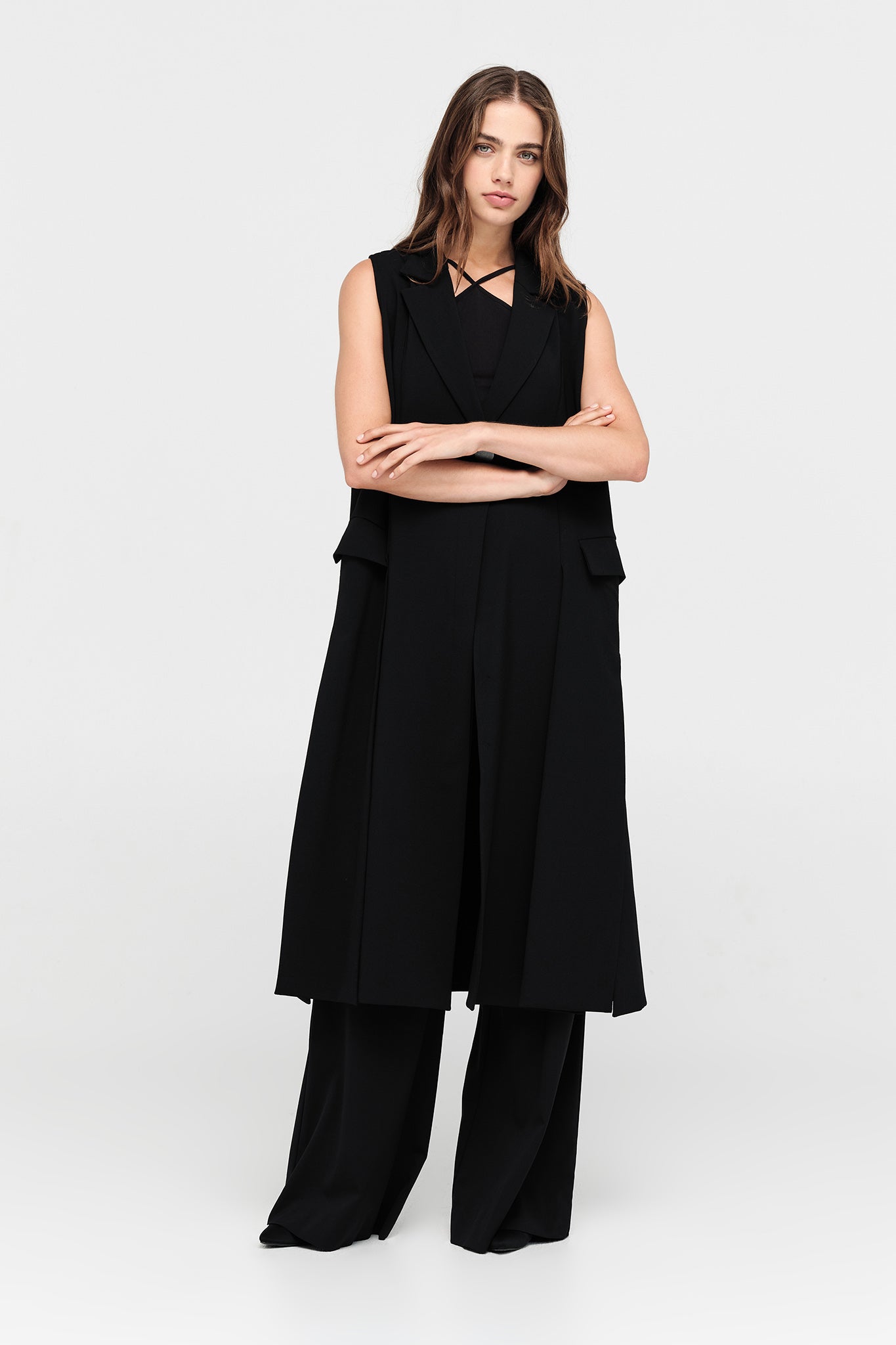 Taylor Column Vest - Black