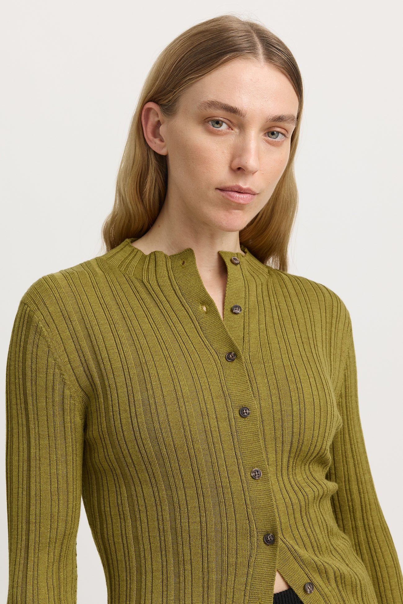 Toorallie Variegated Rib Cardigan - Cardamon