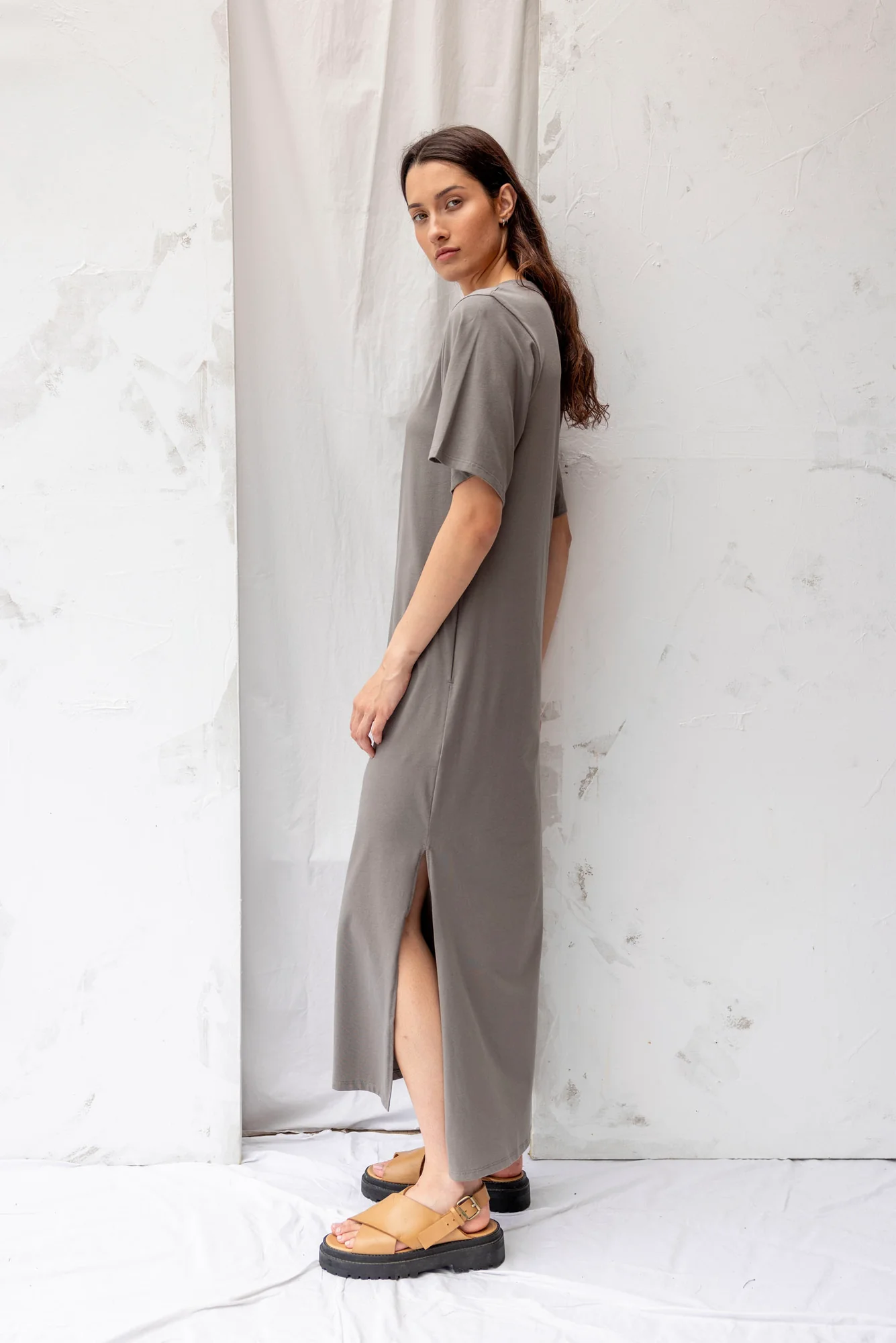 Re.Create Forage Dress - Grey Sage