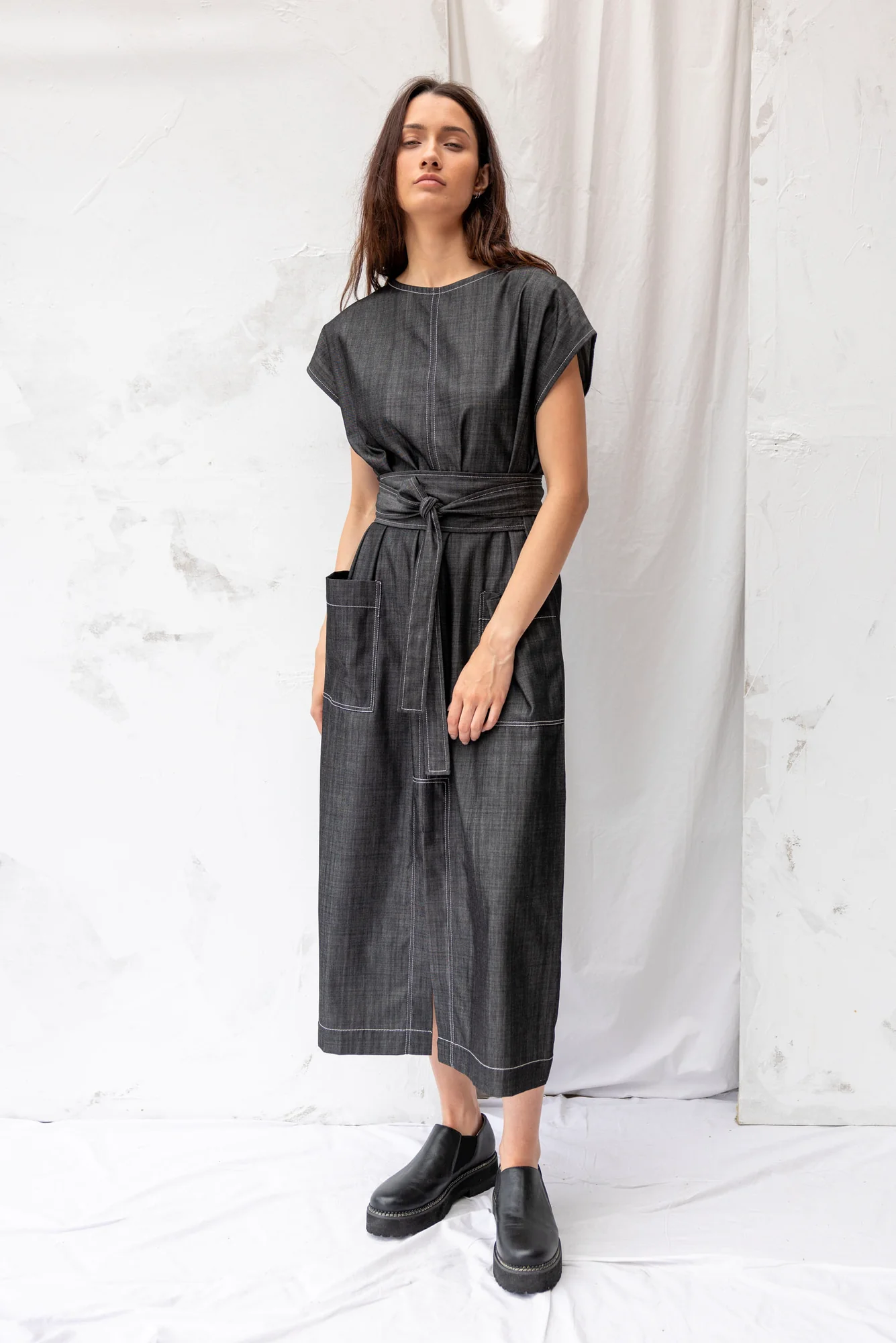 Re.Create Stella Denim Dress - Midnight
