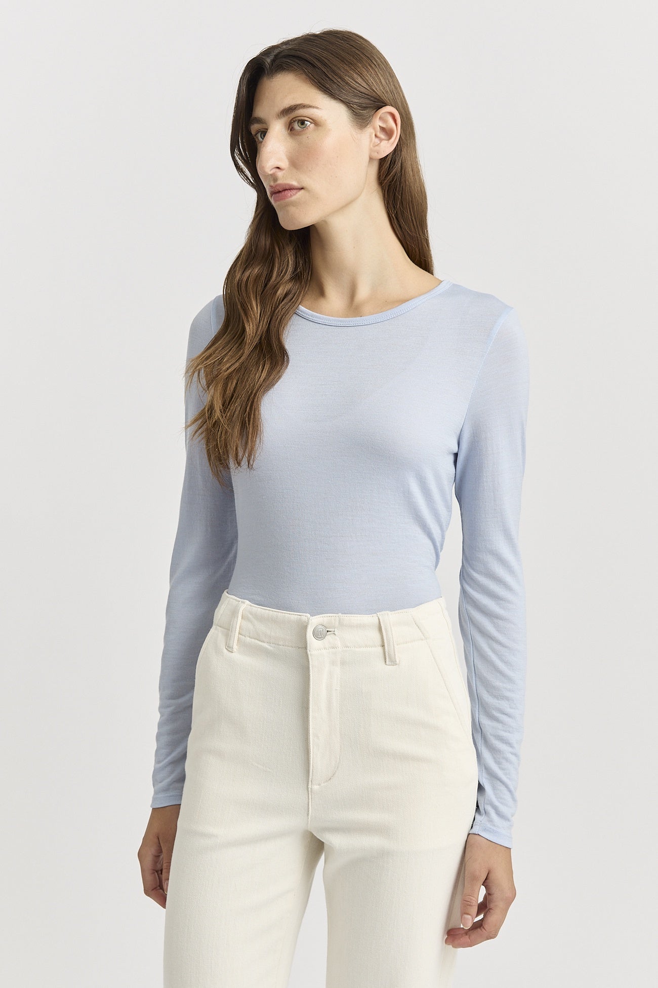 Toorallie Crew Merino Tee - Dove Grey