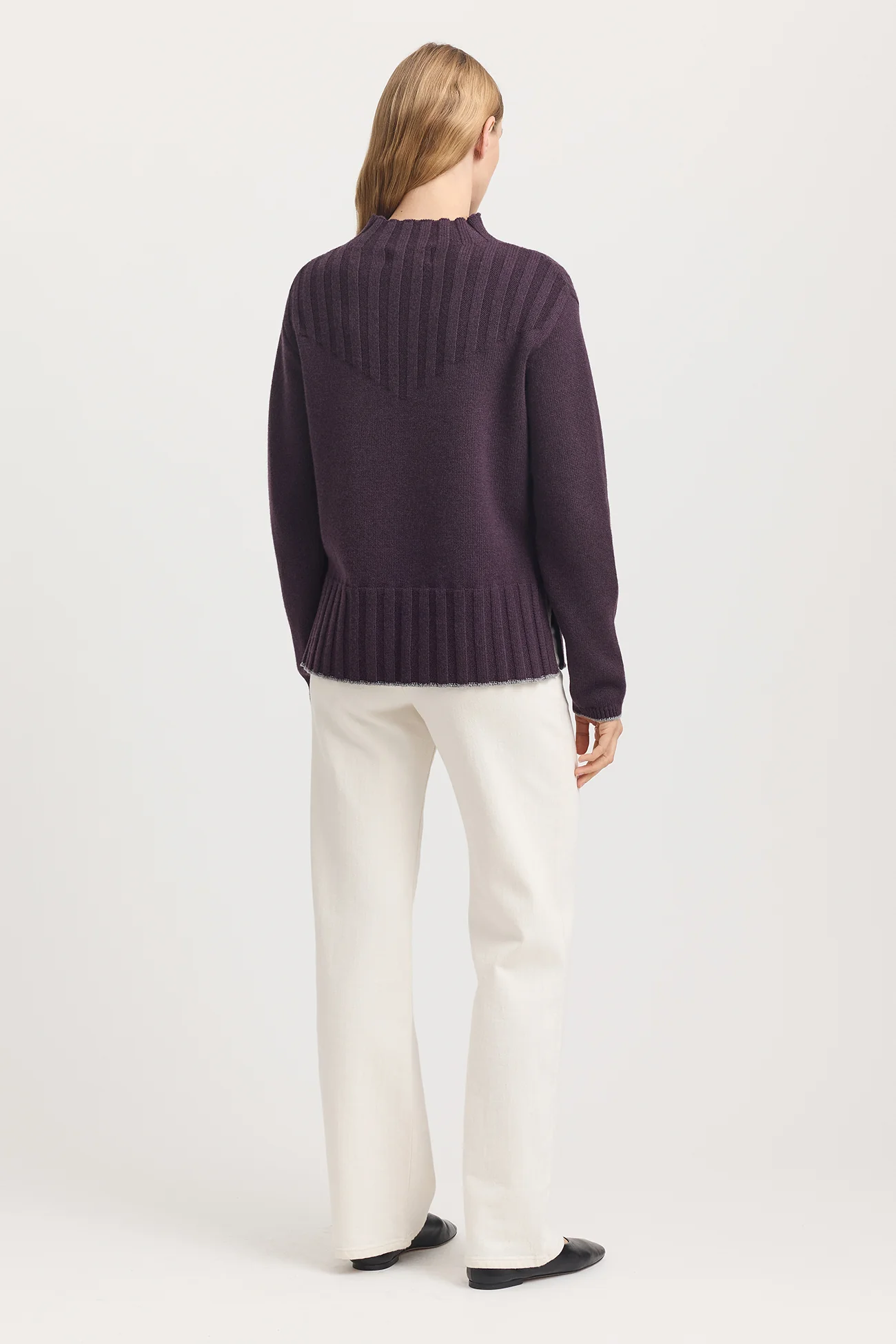 Toorallie Wide Rib Mock Neck - Sumak