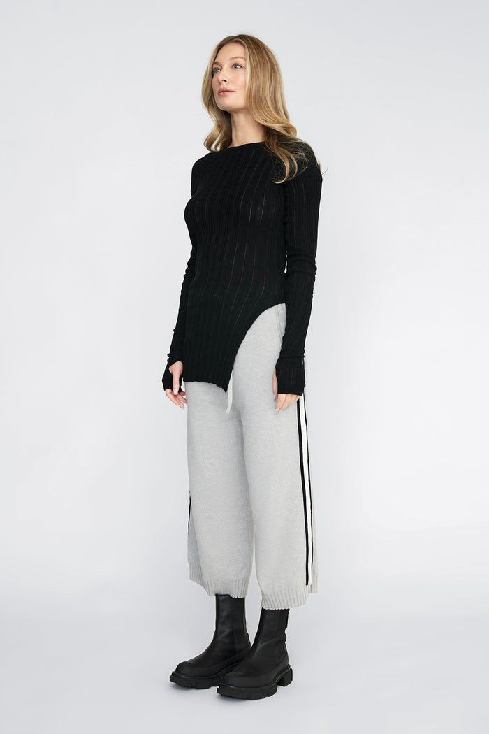 Taylor Rounded Veneer Tunic - Black