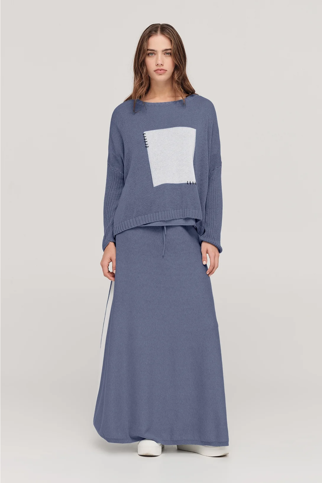 Taylor Squared Lucent Sweater - Midnight/Ivory