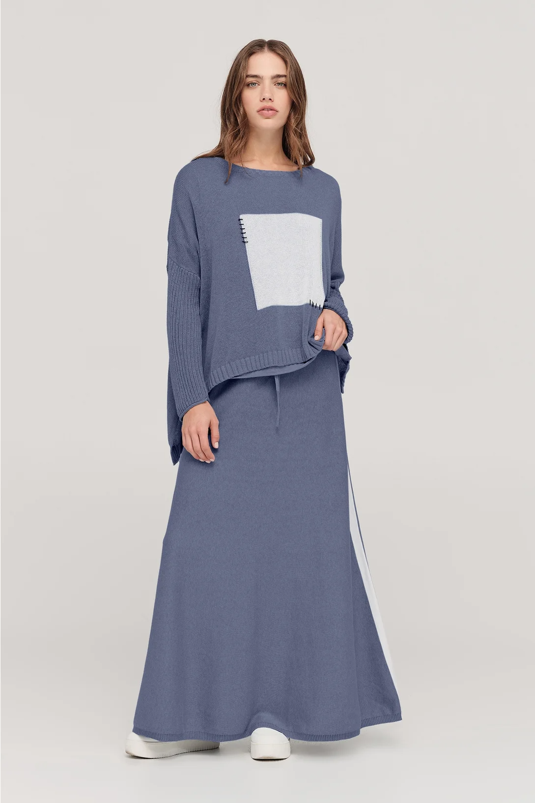 Taylor Squared Lucent Sweater - Midnight/Ivory
