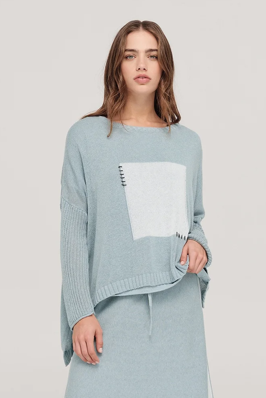 Taylor Squared Lucent Sweater - Mist/Ivory