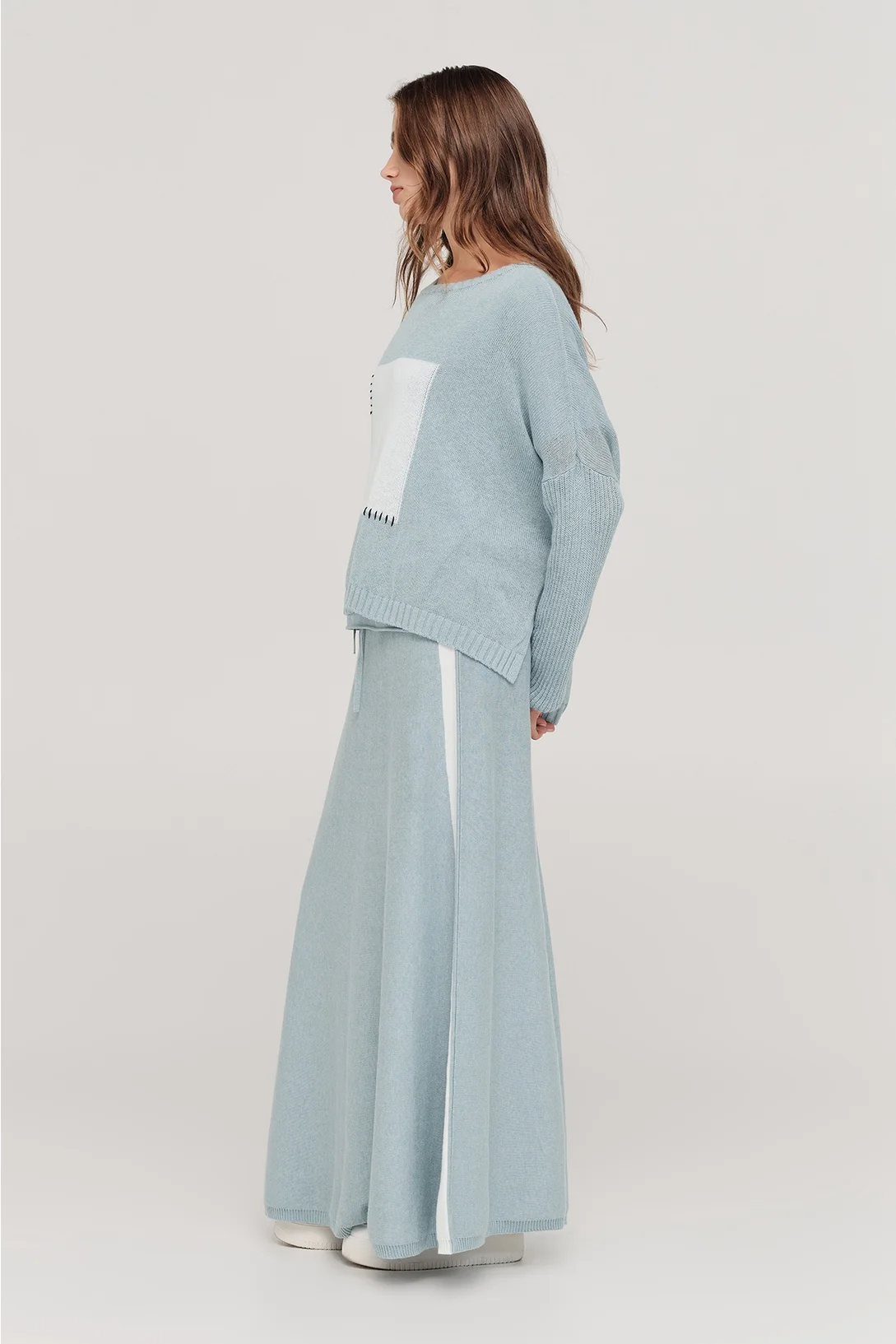 Taylor Squared Lucent Sweater - Mist/Ivory