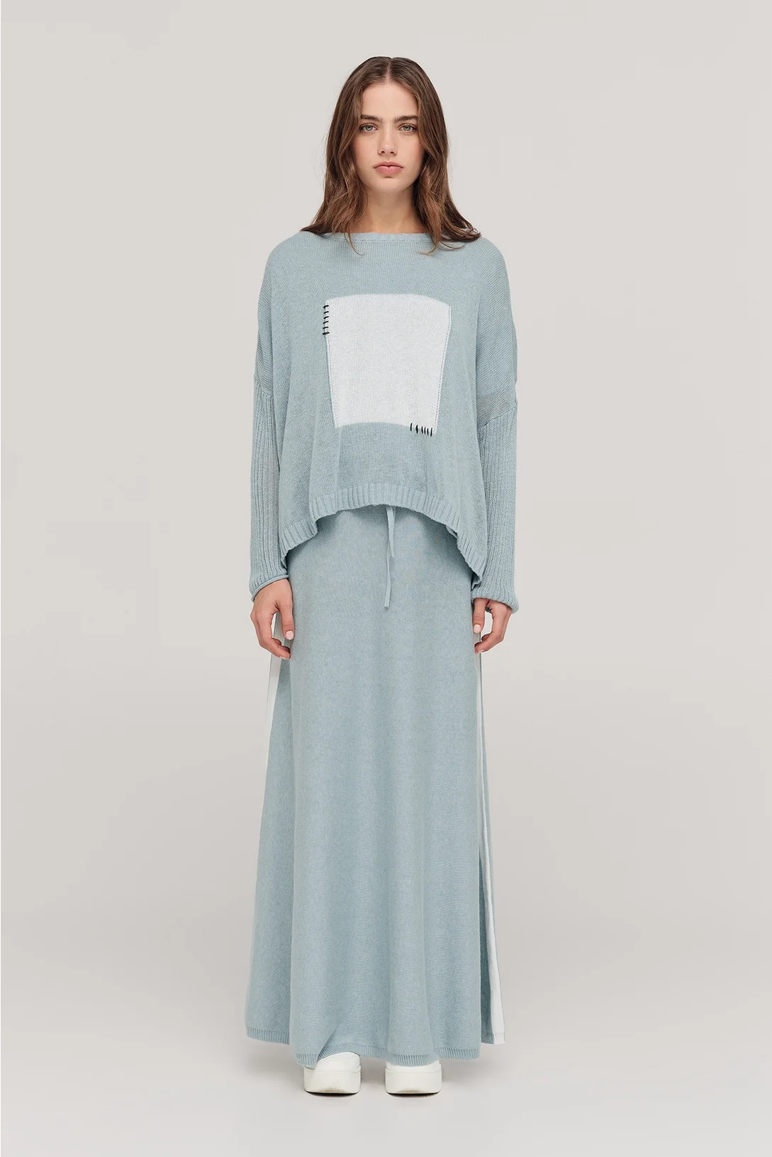 Taylor Squared Lucent Sweater - Mist/Ivory