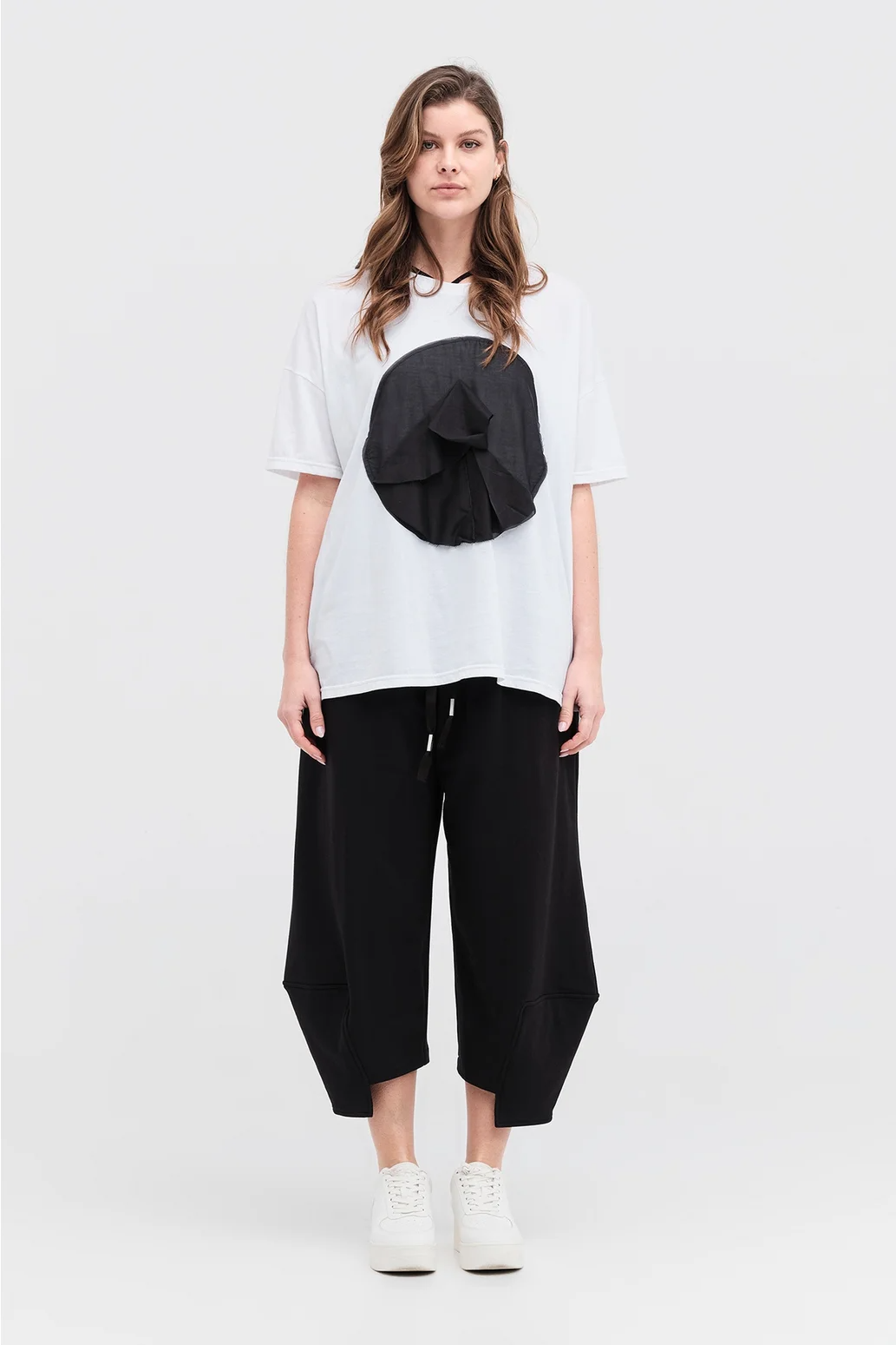 Taylor Circ Module Tee - Ivory/Black