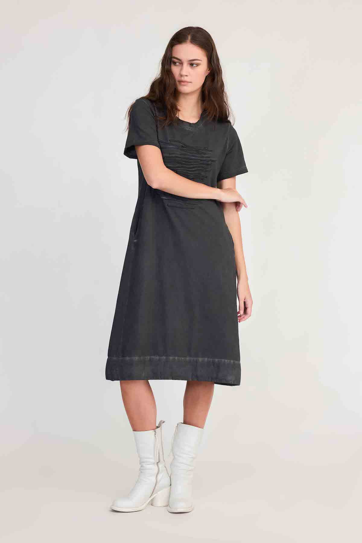 Taylor Strand T-Shirt Dress - Blackened Grey