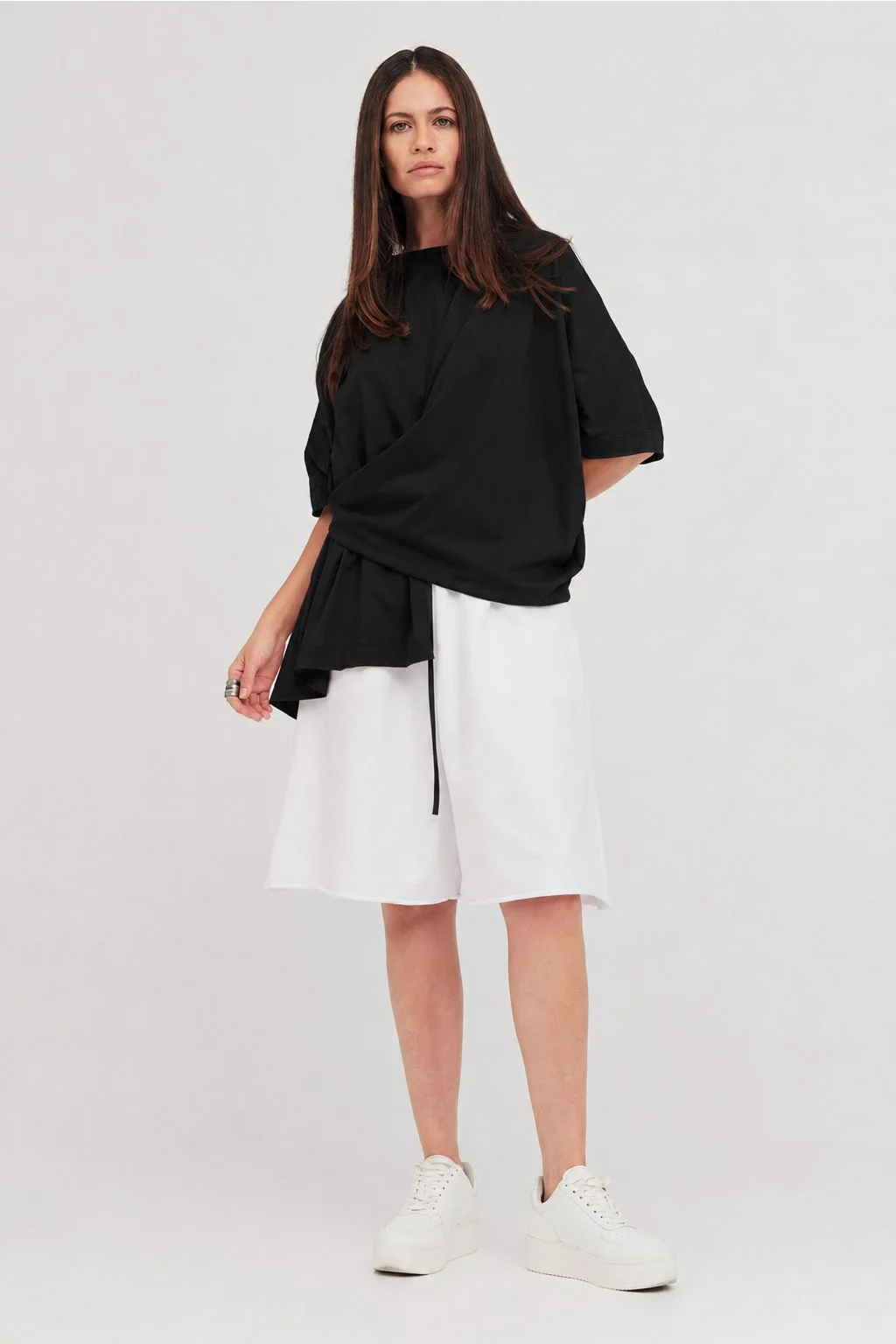 Taylor Tied Faction Tee - Black/Black