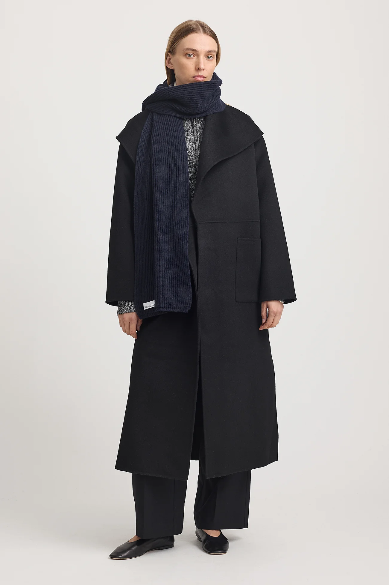 Toorallie Rib Knit Scarf - French Navy