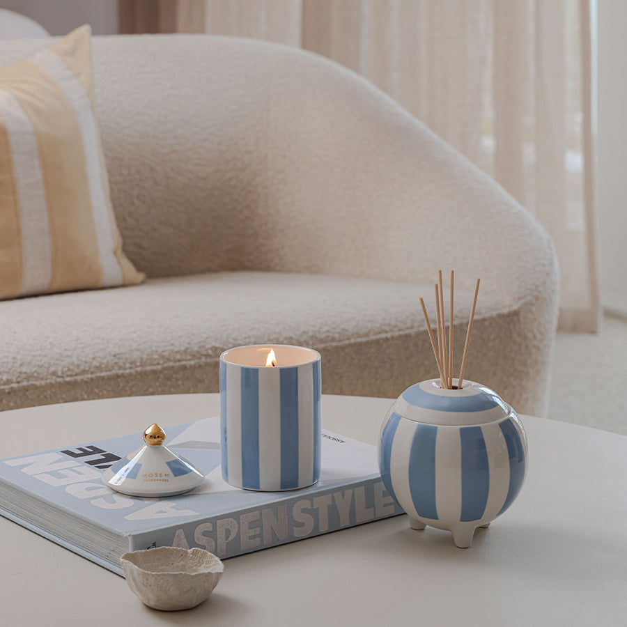 Moss St. Ceramic Large Candle 360g - Juniper Berry & Citrus Spritz