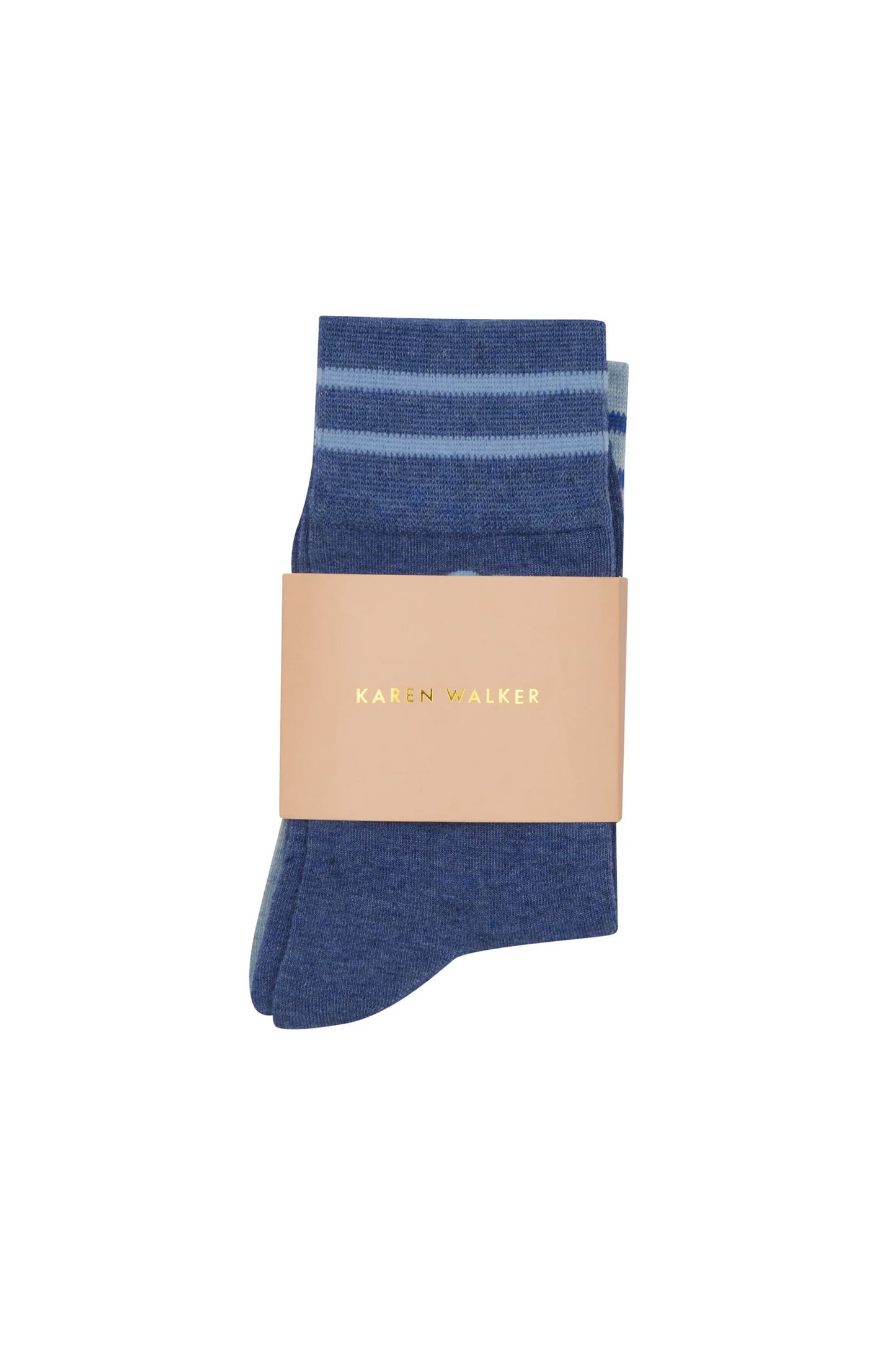 Karen Walker Runaway Girl Socks 2 Pack - Blue/Light Blue