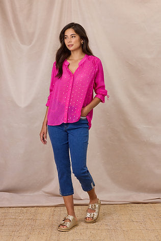 Design Nation Temple Shirt - Fuchsia