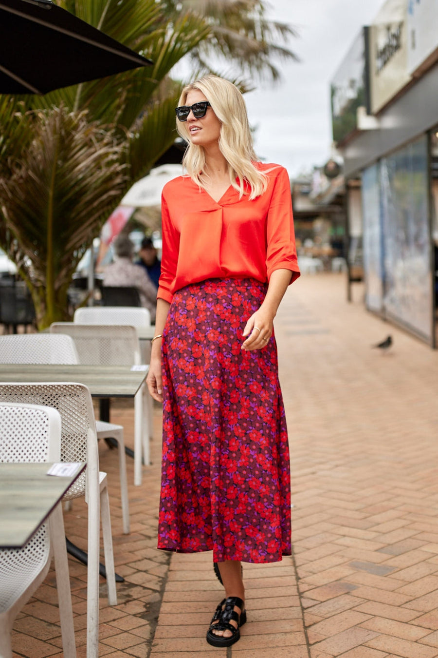 Lemon Tree Fatima Top - Scarlet