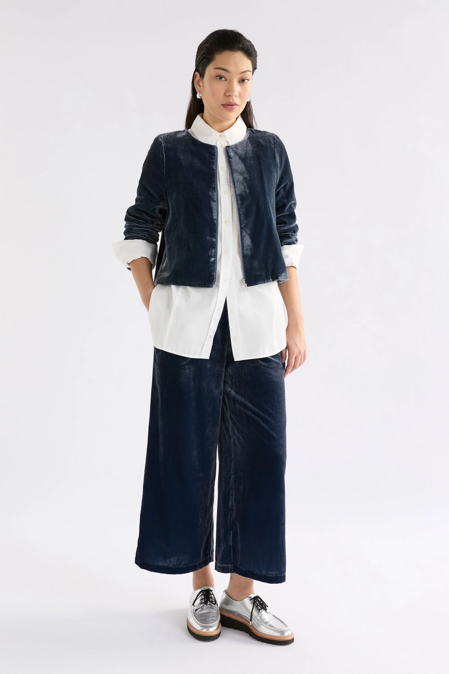 Elk Suuri Zip Jacket - Steel Blue