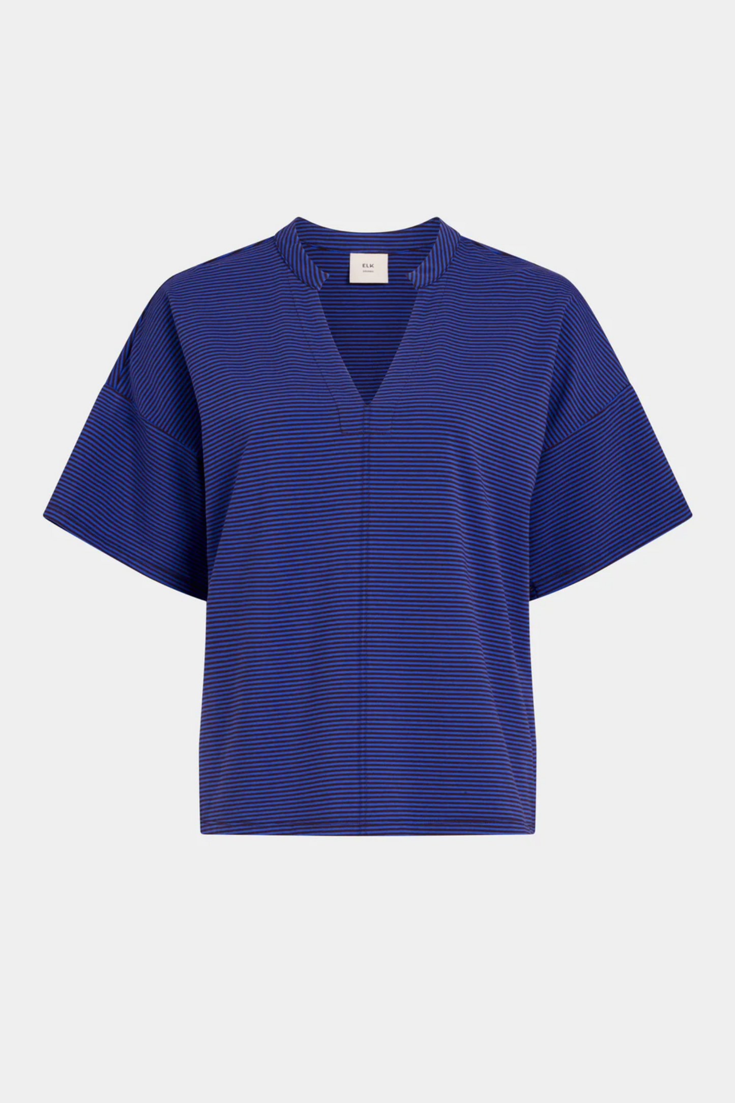 Elk Evve TShirt - Chocolate/Cobalt
