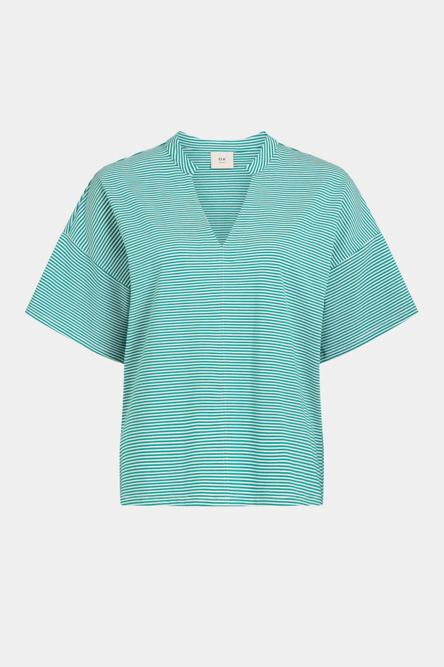 Elk Evve TShirt - Bright Teal/White