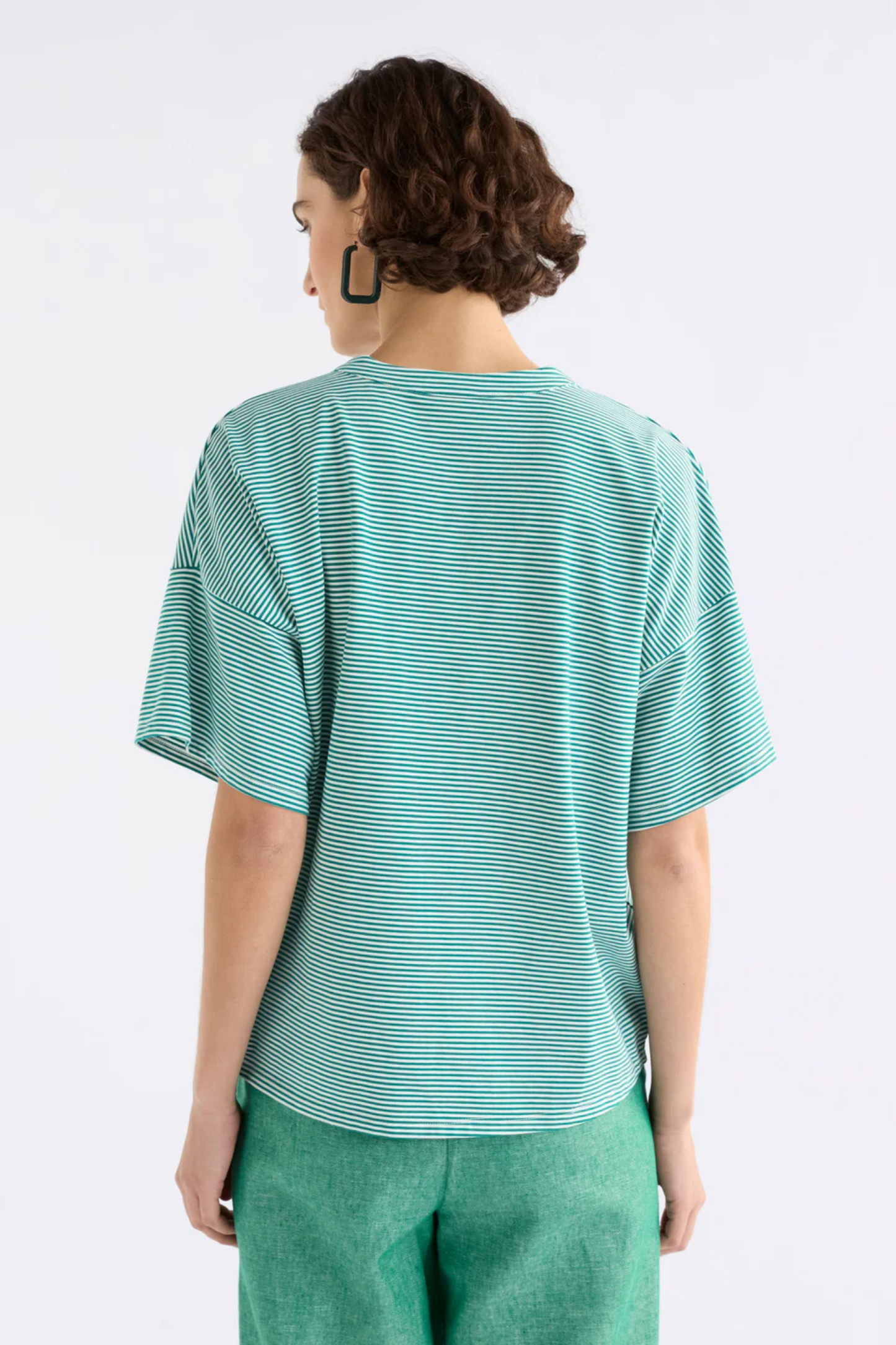 Elk Evve TShirt - Bright Teal/White