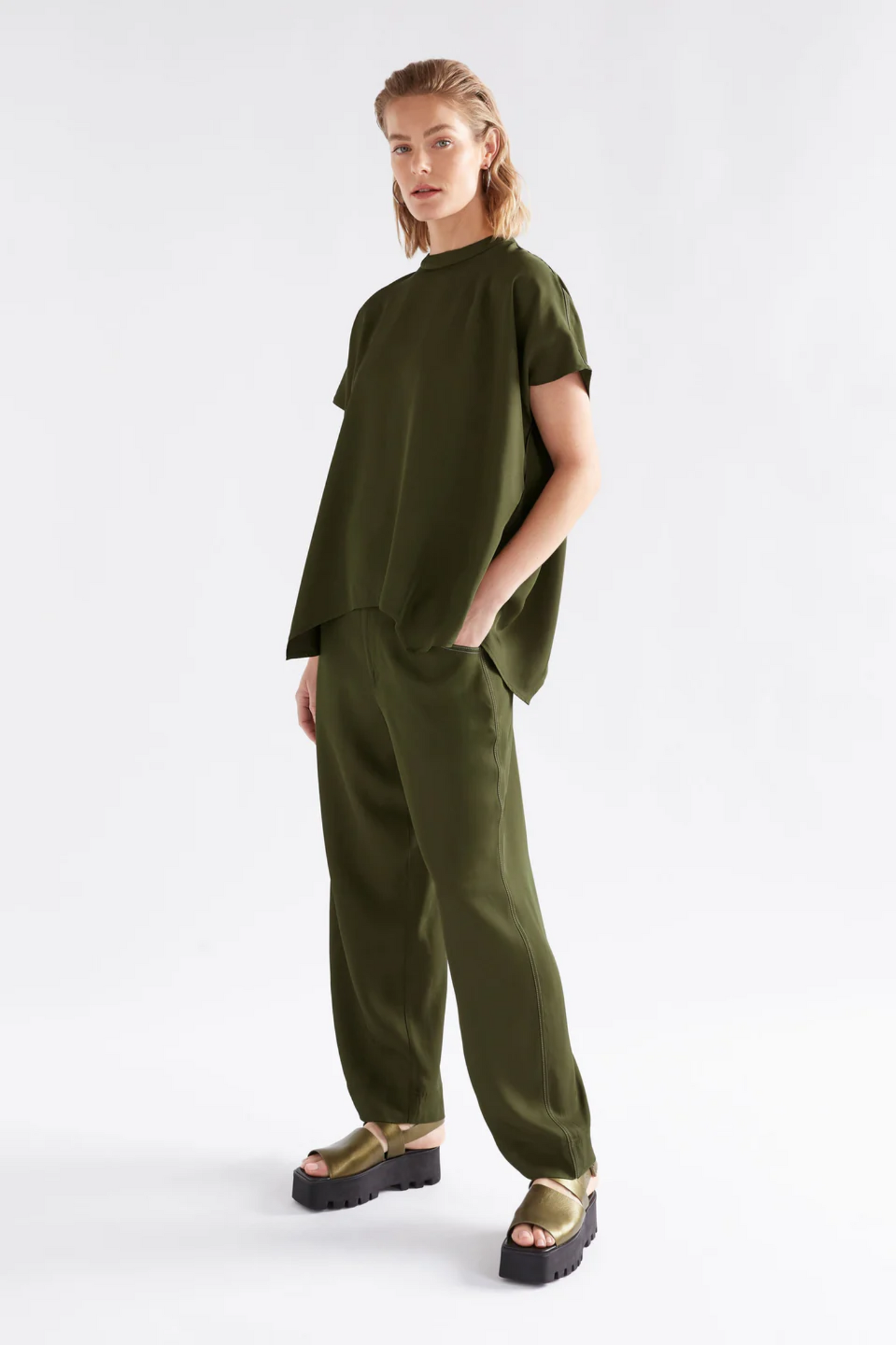 Elk Hullu Top - Bright Olive