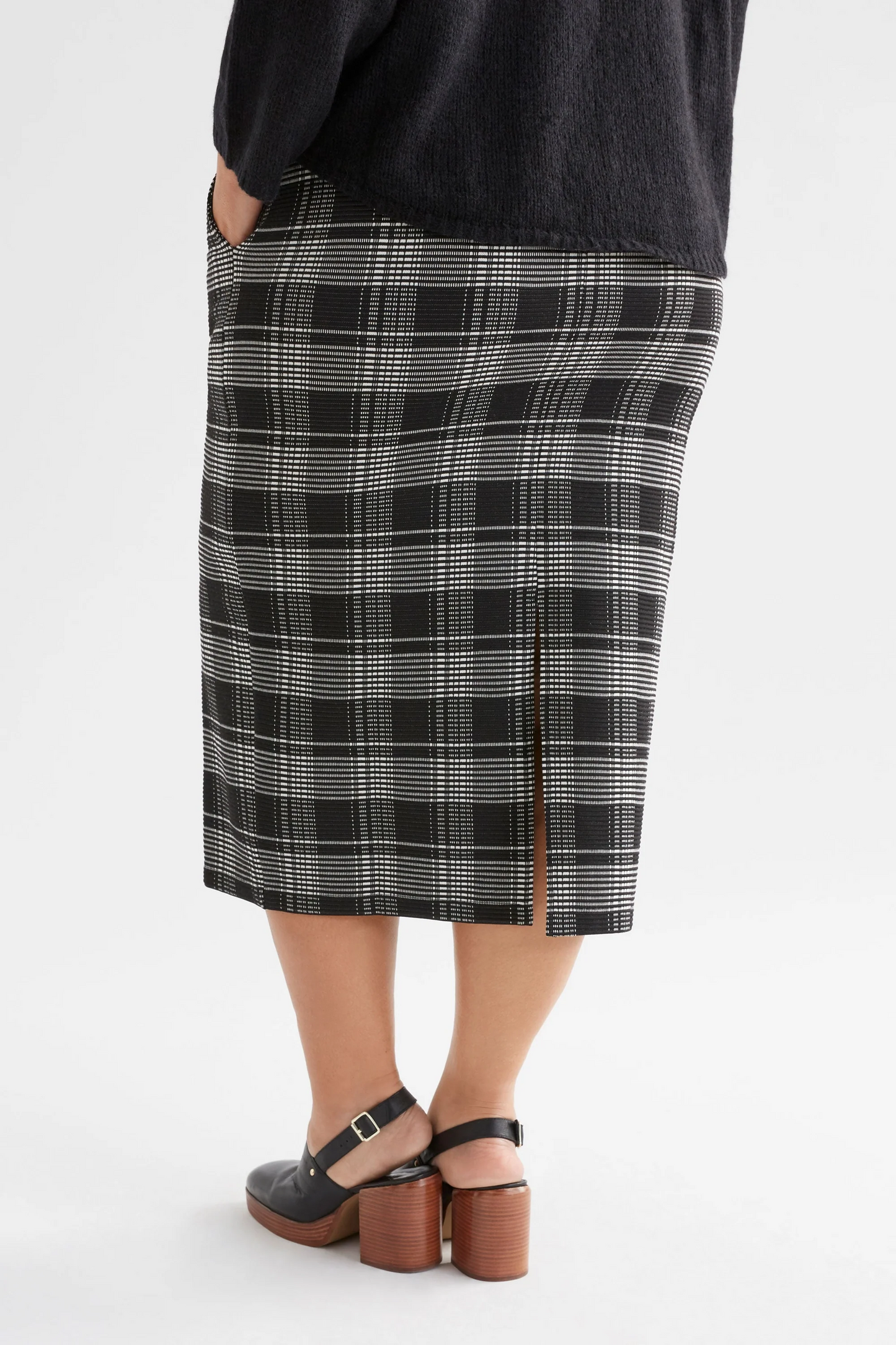 Elk Mairea Skirt - Black/White Check