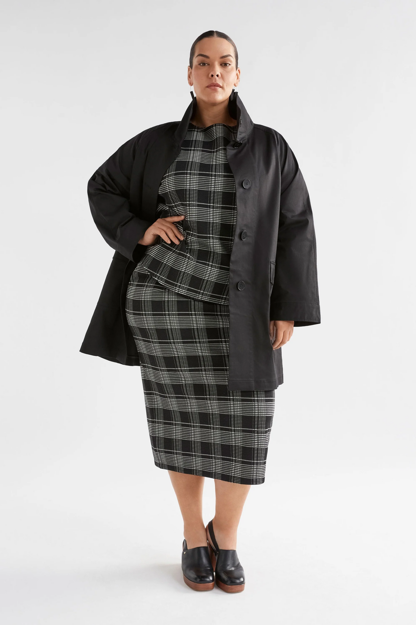 Elk Mairea Skirt - Black/White Check
