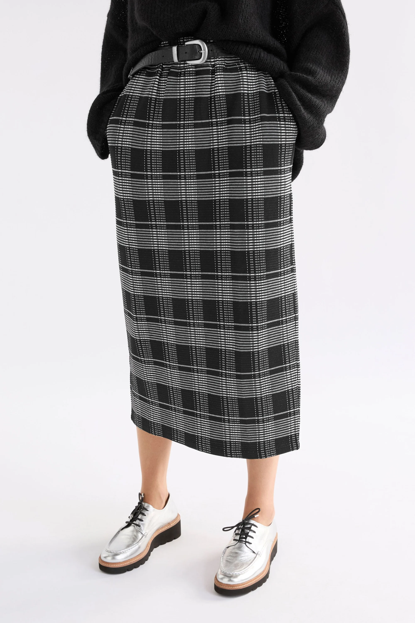 Elk Mairea Skirt - Black/White Check