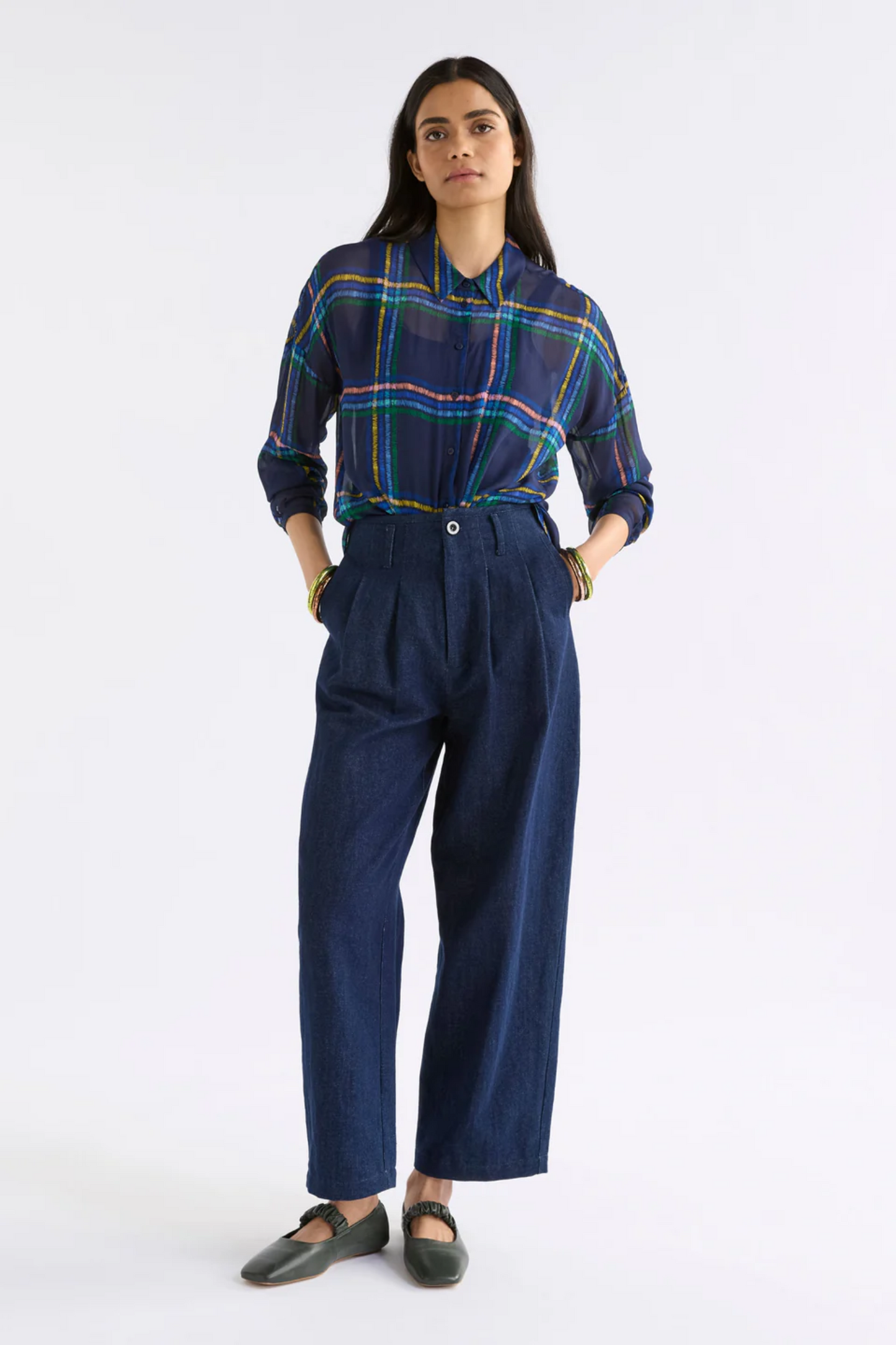 Elk Eir Sheer Shirt - Elba Check