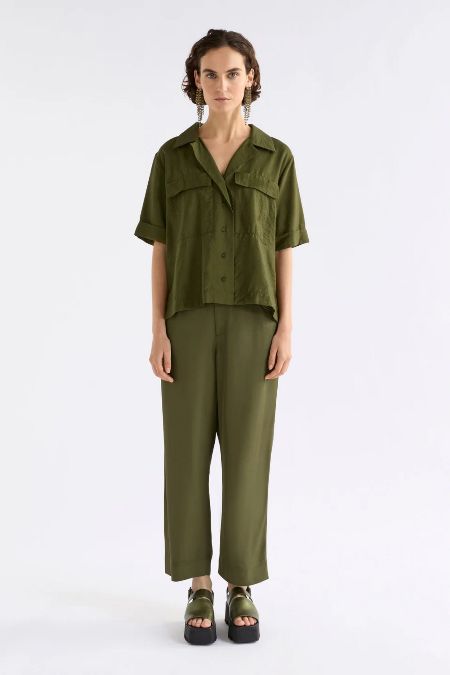 Elk Eine Shirt - Bright Olive