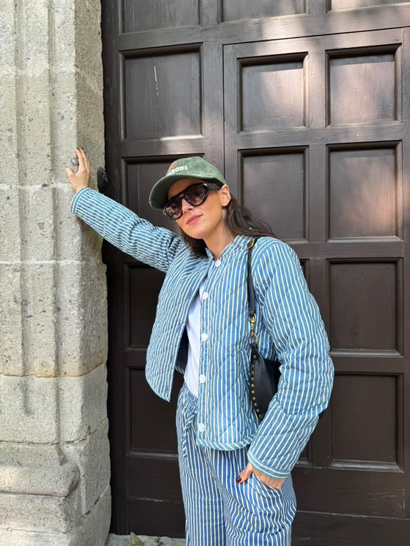 Lollys Laundry EmiliaLL Jacket LS - Stripe Blue