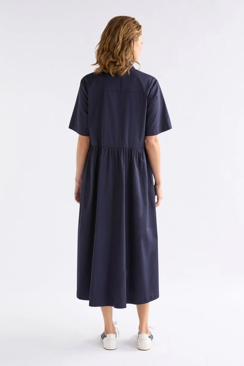 Elk Eiren Shirt Dress - New Navy/Fuchsia