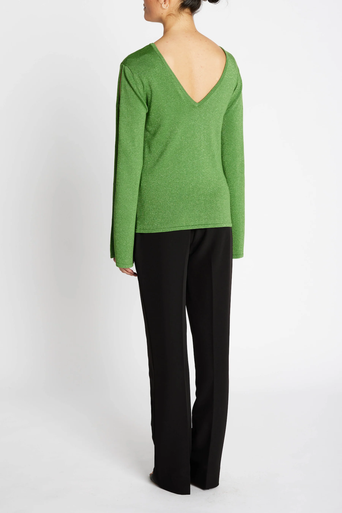 Bruuns Bazaar Anemone Yasmin Knit - Fresh Green with Lurex