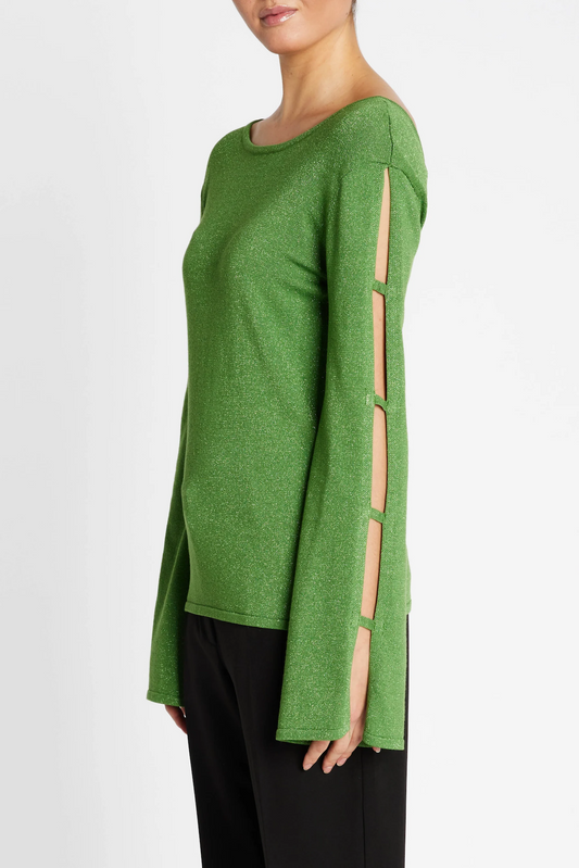 Bruuns Bazaar Anemone Yasmin Knit - Fresh Green with Lurex