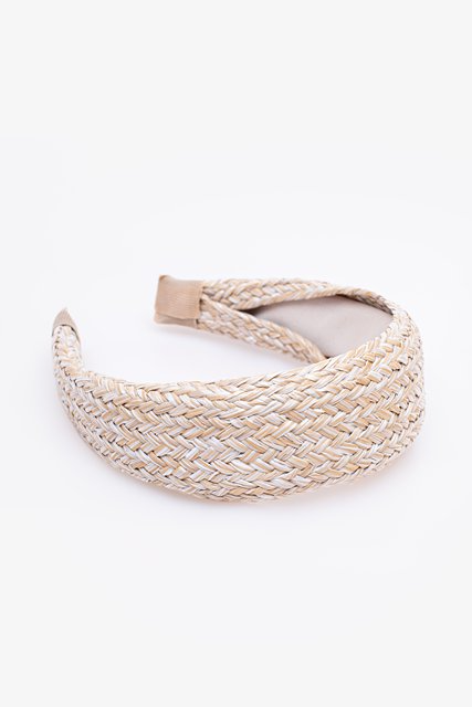 Antler NZ Rattan Headband - White & Natural