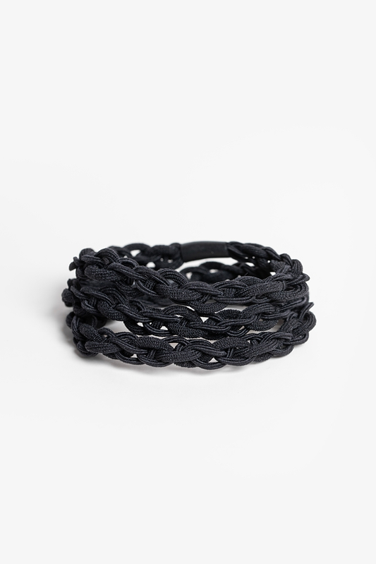 Antler Chain Link Hair Tie Set - Black