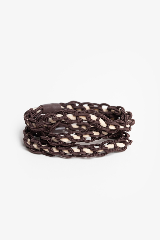 Antler Chain Link Hair Tie Set - Chocolate