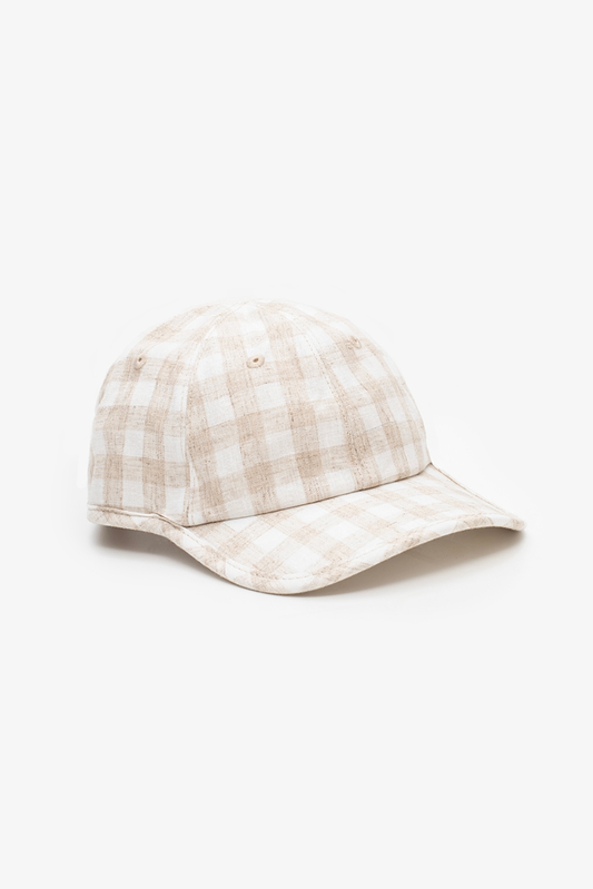 Antler Gingham Cap - Oat