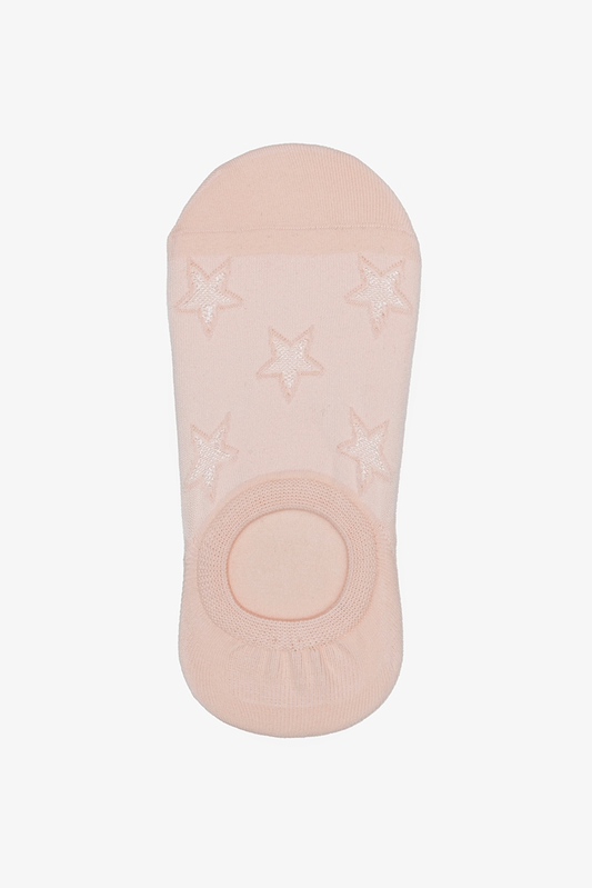 Antler No Show Socks - Blush Star