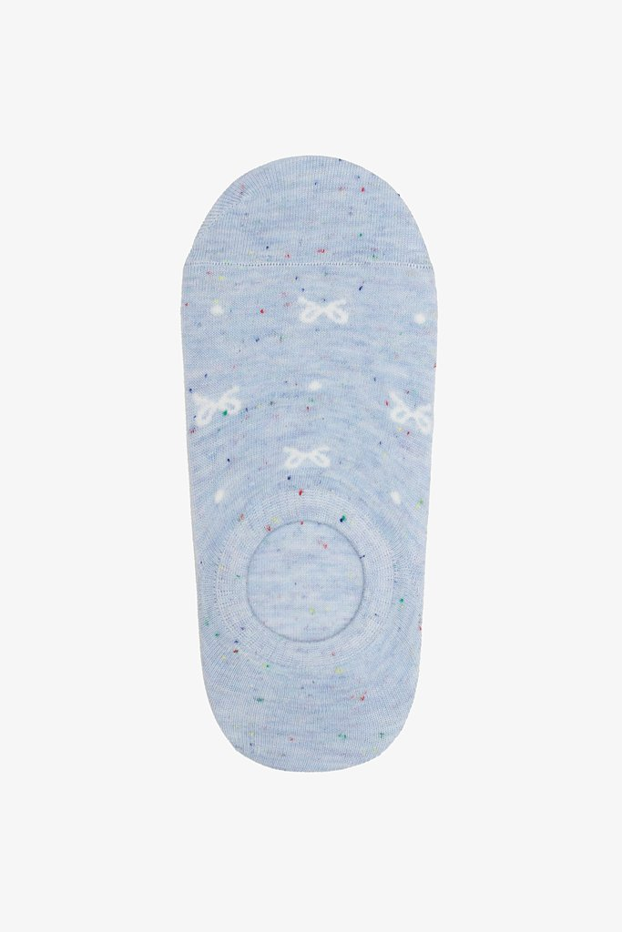 Antler No Show Socks - Bow Sprinkle Blue
