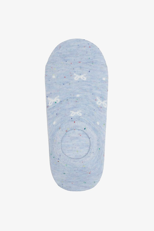 Antler No Show Socks - Bow Sprinkle Blue