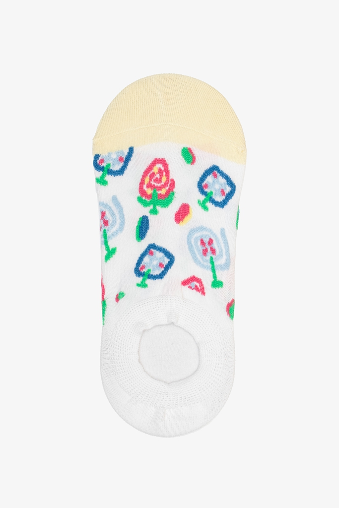 Antler No Show Sock - Berry Pop