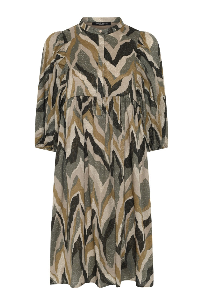 Bruuns Bazaar Aster Sarina Dress - Green Print