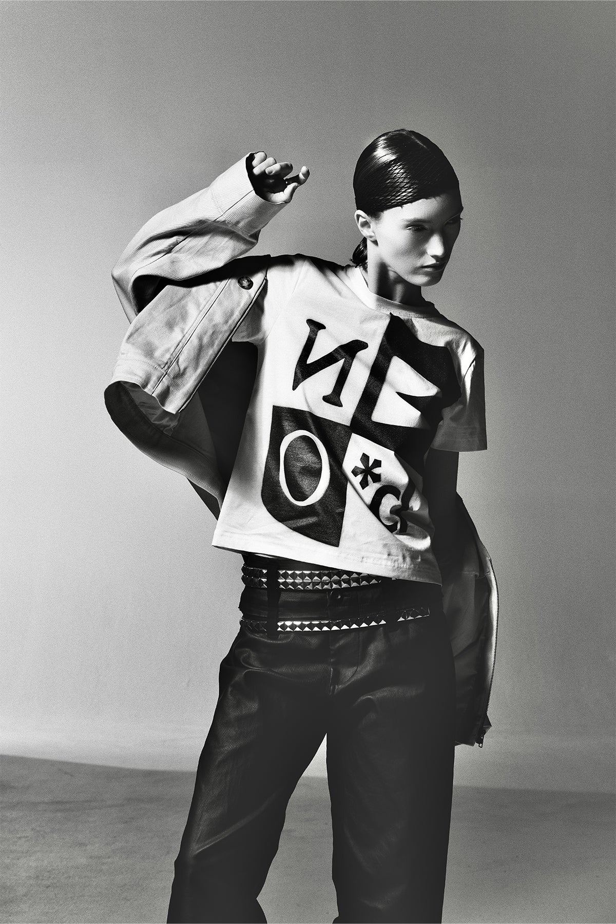 NOM*d Big Crest Tee - Black Stencil