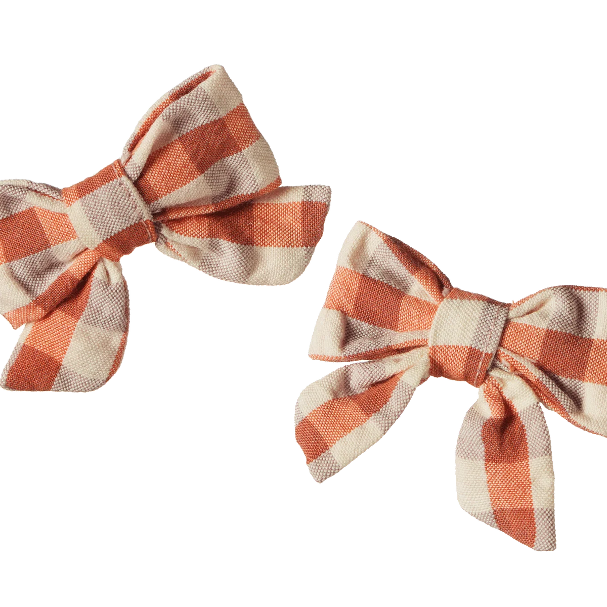Nature Baby Bow Hair Clips 2pk - Dandelion Gingham