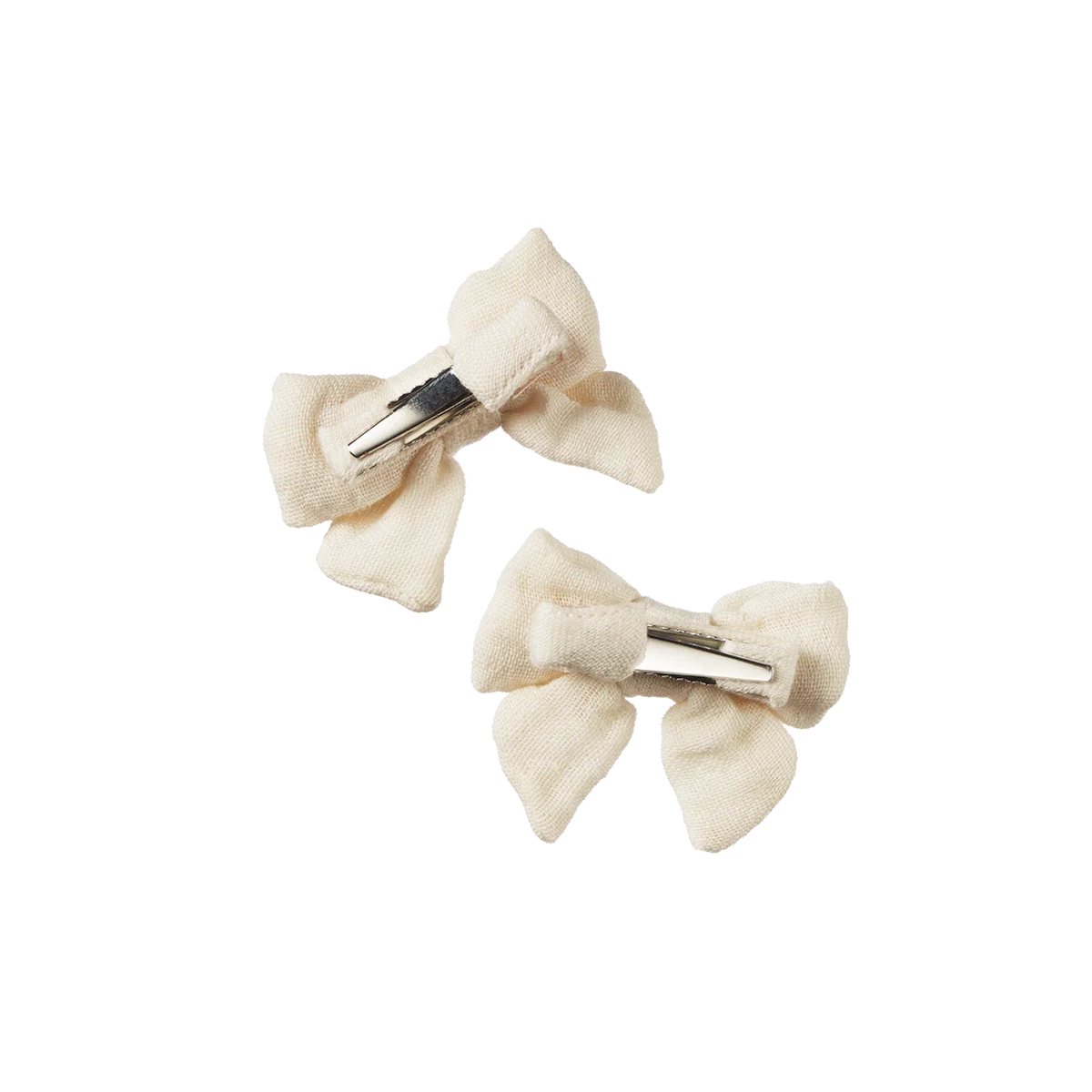 Nature Baby Bow Hair Clips 2pk - Natural